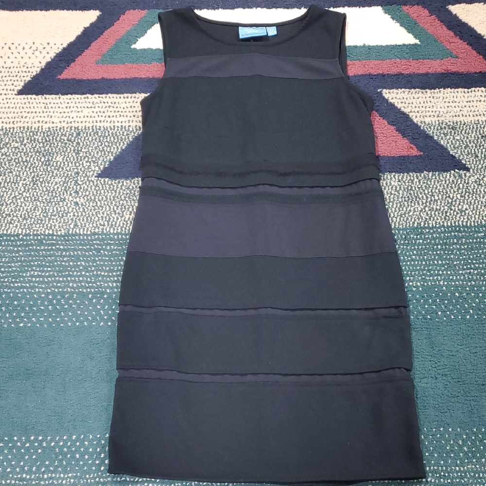 Simply Vera Vera Wang Black Striped Mini Dress